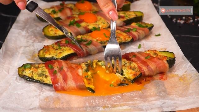 Никогда не буду их жарить! Лодочки из цуккини с беконом - открытие года! смотреть онлайн