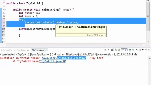 Java的例外狀況處理Try Catch的使用 смотреть онлайн