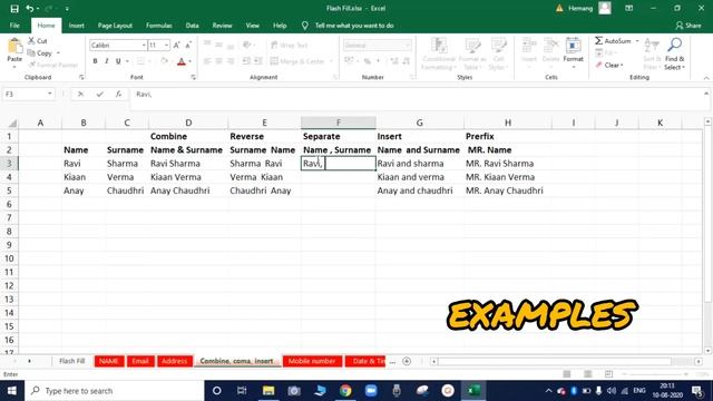 CTRL+E or Flash Fill in Excel|Flash Fill in Excel|Flash Fill ko kaise use kare смотреть онлайн