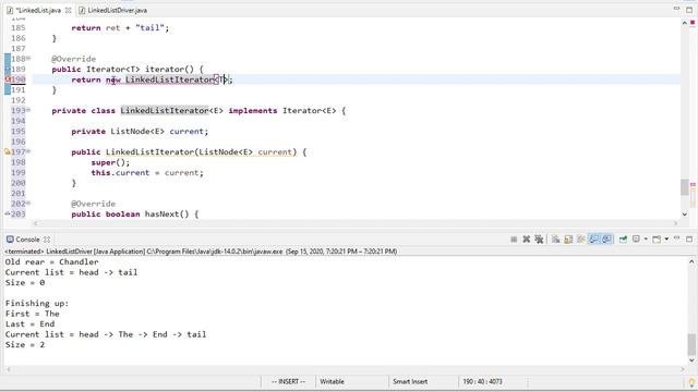 Implementing a Linked List in Java (part 3 of 3 - writing an iterator) смотреть онлайн