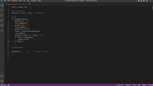 Coding rock, paper, scissors in Python! - Python 3 смотреть онлайн