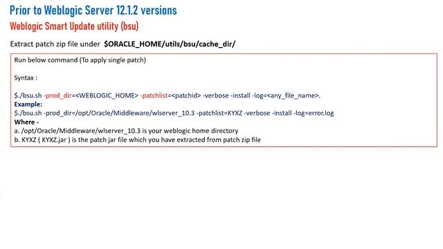 Oracle Weblogic Server 11G and 12C Patching смотреть онлайн
