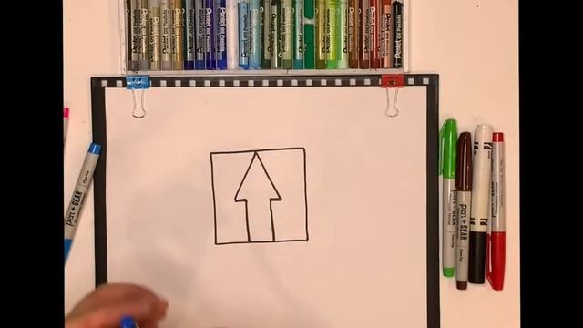 Рисование для детей| Рисуем дорожные Знаки - Движение Прямо!Дорожные Знаки смотреть онлайн