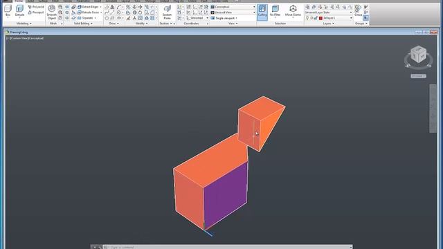 AutoCAD 2013 3D solids - Holes and Features subtractions смотреть онлайн