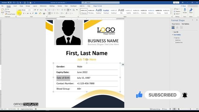 How to Create Company Employee ID Card Design in Word | MS Word Tutorial смотреть онлайн