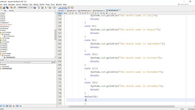 20 – Programming Language – Java for Beginners – Switch Statement – Exercises – شرح смотреть онлайн