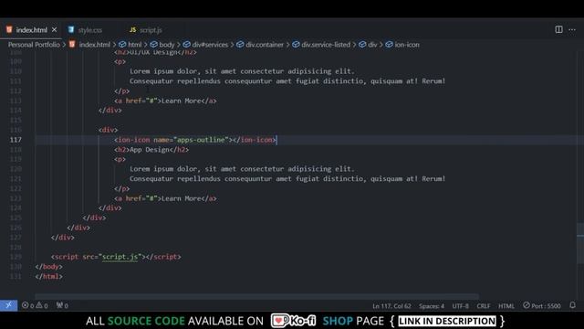 How to Create A Personal Portfolio Website Design Using HTML CSS & JS смотреть онлайн