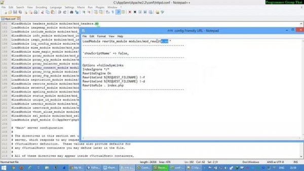 การ config mod rewrite YiiframeWork V.6