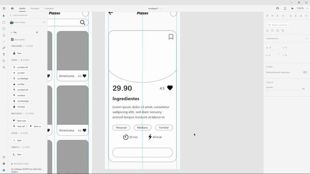 Adobe XD Pizza app UI смотреть онлайн