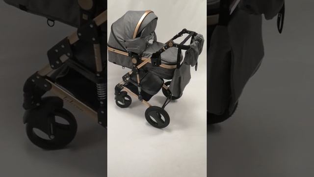 Коляска Belecoo 2в1 серая смотреть онлайн