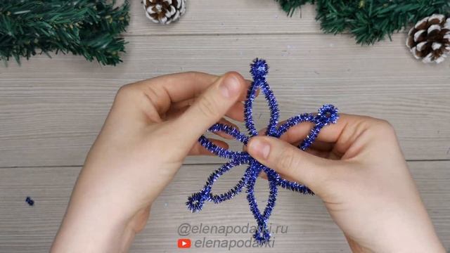 ❄СНЕЖИНКИ ИЗ СИНЕЛЬНОЙ ПРОВОЛОКИ❄ SNOWFLAKE DIY ЕленаПодарки смотреть онлайн