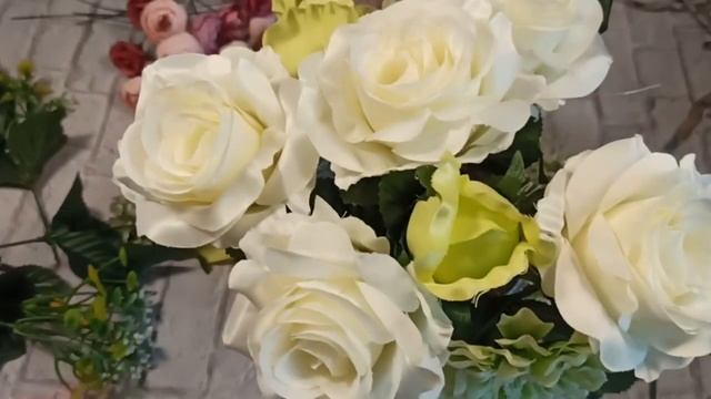 Как сделать шикарный букет из искусственых цветов своими руками, цветы с АлиЭскпресс смотреть онлайн