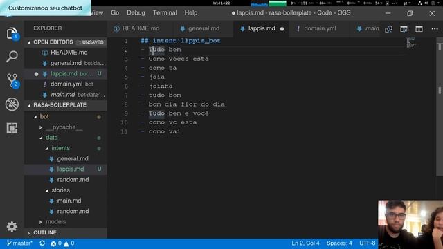 Boilerplate de FAQ Chatbot em português usando RASA - Customizando seu chatbot смотреть онлайн