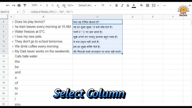 Google Translate in English to Hindi in MS Excel || 1000+ Word translate just a Minutes смотреть онлайн