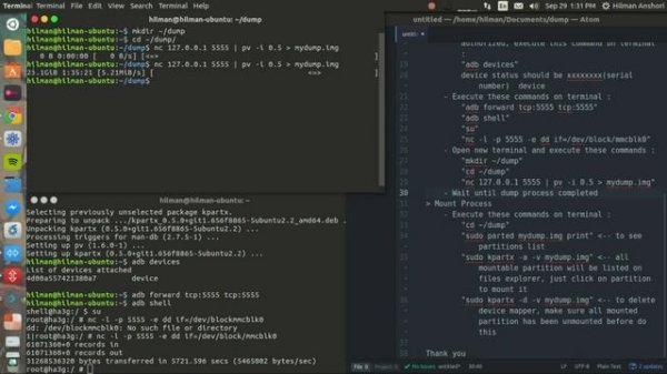 Dump Android eMMC Raw Image and Mount The Partitions Content on Ubuntu