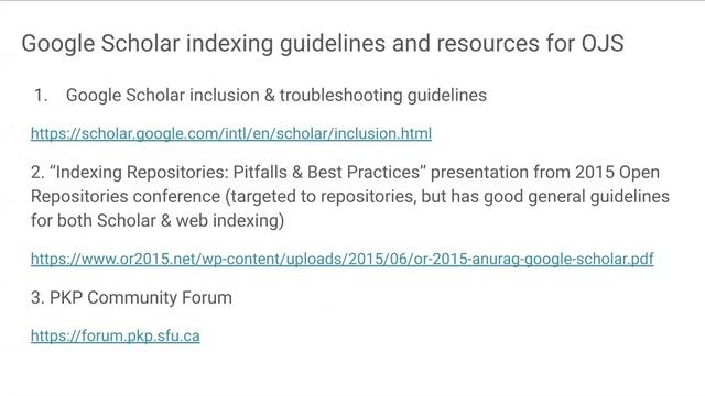 Google Scholar Indexing for OJS (Open Journal Systems) смотреть онлайн