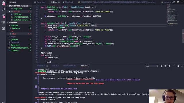 Live coding a Rust crate: tmpshare part 1 смотреть онлайн