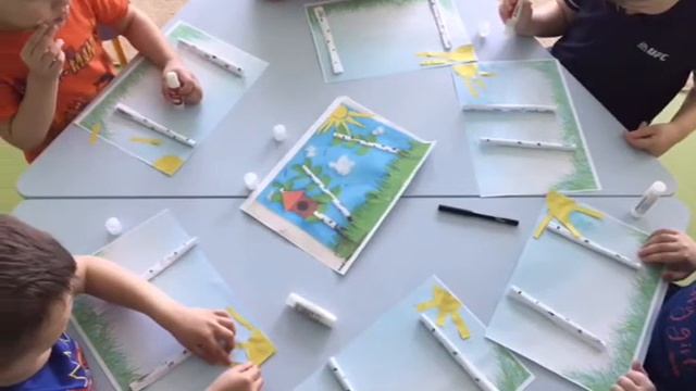 Группа среднего дошкольного возраста. Аппликация. смотреть онлайн