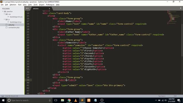 How to save Form data in Mysql using php part 1 Urdu/Hindi lecture no 02, 2020 смотреть онлайн