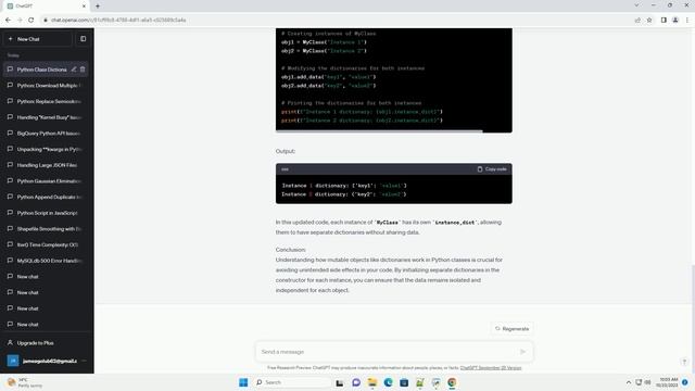 In Python why does the dictonary value of a variable in a class change while not the variable itsel смотреть онлайн