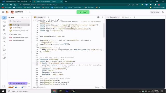 How to make Aternos minecraft server 24/7 hours online server with a bot in Minecraft смотреть онлайн
