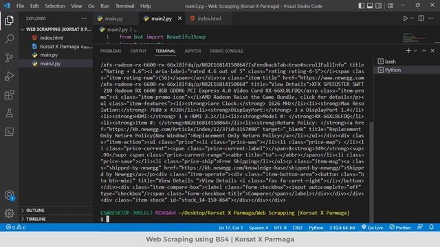 Web Scraping with Python Beautiful Soup - Part 2 | مشاريع بايثون - تعلم بايثون بالعربي смотреть онлайн