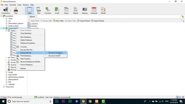 How to import and export database in using Navicat смотреть онлайн
