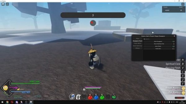 ROBLOX PROJECT SLAYERS OP DUNGEON AUTOFARM [ INF POINTS , OP KILLAURA , AUTO WAVES , 70K+ POINT...]