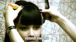Как закрепить накладную чёлку.  «Natural Hairs»