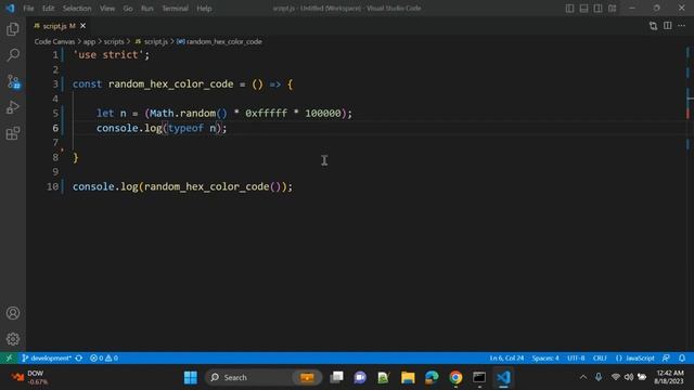 JavaScript | Generate A Random Hexadecimal Color Code ! смотреть онлайн