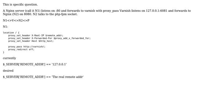 nginx varnish nginx php-fpm: real ip for php's _SERVER['REMOTE_ADDR'] смотреть онлайн