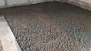 Стяжка по грунту. Цементное молочко. керамзит.