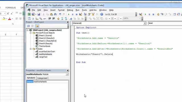Manipulating Worksheets using Excel 2013 VBA смотреть онлайн