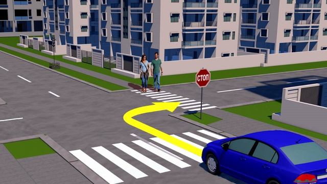 При движении, в каком направлении водитель обязан уступать дорогу пешеходам? смотреть онлайн