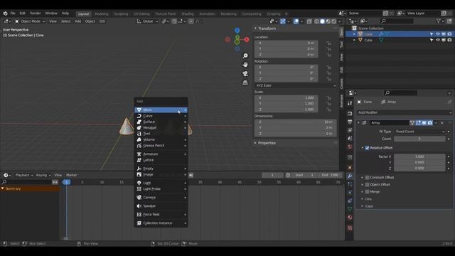 DUPLICATE OBJECTS WITH EQUAL SPACING - BLENDER QUICK TIPS смотреть онлайн