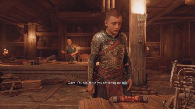 God of War Ragnarök Atreus meets sif, odin gifts Atreus смотреть онлайн