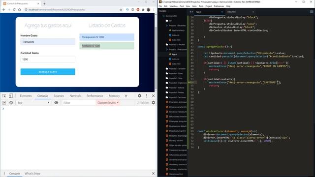 ✅ CURSO básico de JavaScript ES6 | Proyecto 2: Control de Gastos y presupuesto смотреть онлайн