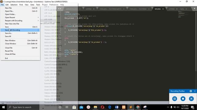 Tutorial Membuat Toko Online Menggunakan Php dan MySQLI – 11 Beli Produk смотреть онлайн