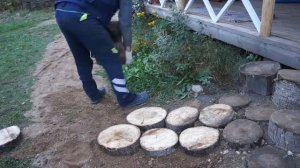 дорожка из осиновых спилов