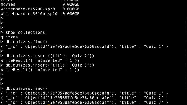 Retrieving a specific document from MongoDB with mongo client cs5610o sp20 12105 смотреть онлайн