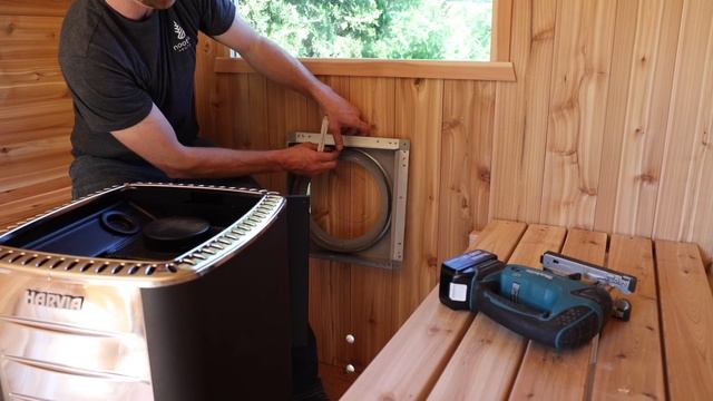 Step 5.7 (For Woodburning Saunas): Installing Your Harvia M3 Stove