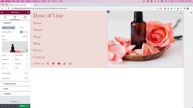 Elementor Pro Popup Menu Tutorial смотреть онлайн