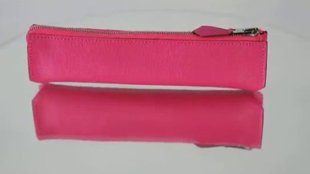 HERMES Chevre Mysore PICCOLO Makeup Bag Pencil Case ROSE SHOCKING Pink NEW BOX смотреть онлайн