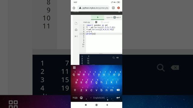 Pandas series-math operation,creation using dictionary смотреть онлайн