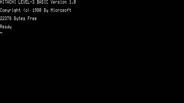 MAME MESS HITACHI MB 6892 COMPUTER BASIC MASTER LEVEL 3 In 1980 BOOT смотреть онлайн
