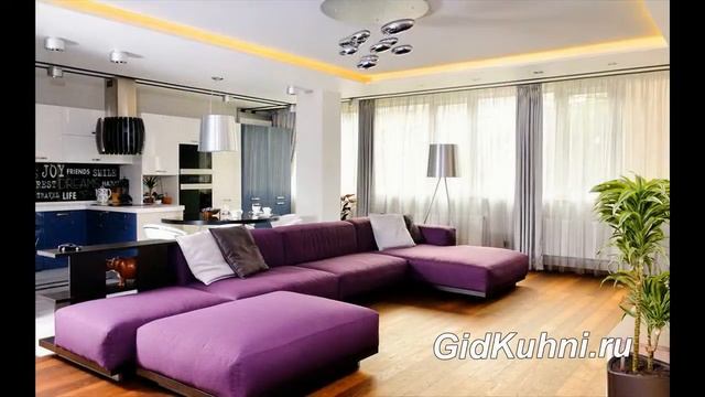 Современный дизайн фиолетовой кухни. Фотогалерея смотреть онлайн