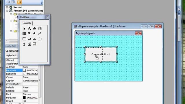 Making a simple game in Visual Basic for MS Word 2007 part 1.avi смотреть онлайн