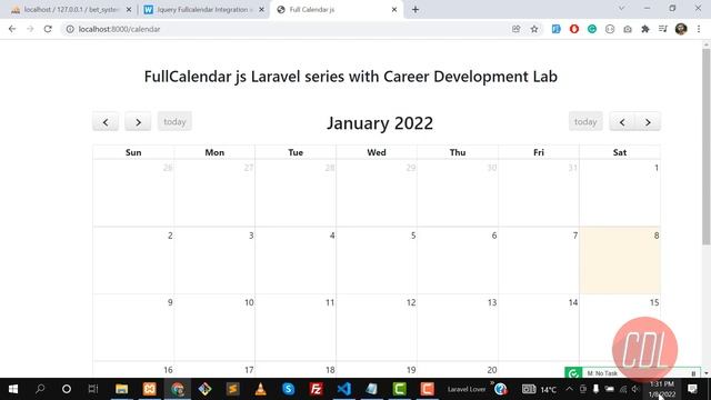 (03) Set Headers in FullCalendar js Laravel | fullcalendar js in laravel смотреть онлайн