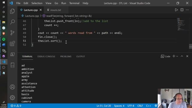 STL Forward List creation, sort, and use смотреть онлайн
