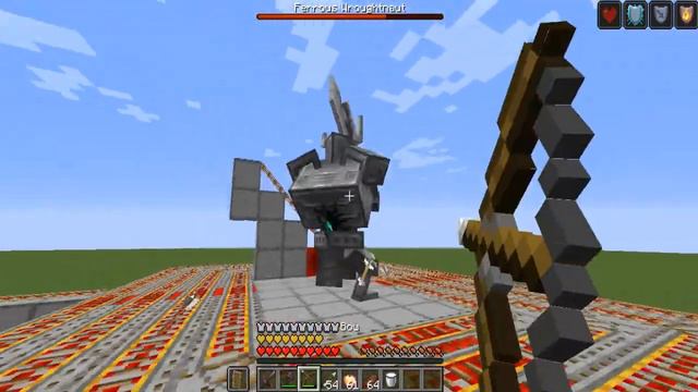 Can I Beat Ferrous Wroughtnaut With Minecart And Rails In Minecraft?! | Boss Guide (Mowzie's Mod)